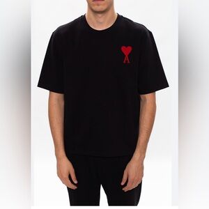 AMI ALEXANDRE MATTIUSSI Big Ami De Coeur T-shirt In Black size small